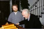 Conlon Nancarrow mit Pierre Charial in Bergisch Gladbach 1988