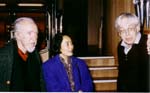 Conlon Nancarrow mit Yoko und György Ligeti in der Kölner Phiharmonie 1988