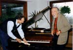 Conlon Nancarrow in Bergisch Gladbach 1989 mit J. Hocker