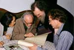 Conlon Nancarrow mit Siegfried Wendel, J. Hocker, Rdesheim 1989
